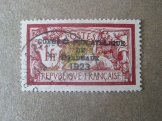 1923 France Stamps Congrès Philatélique De Bordeaux No 182 (sc 197)