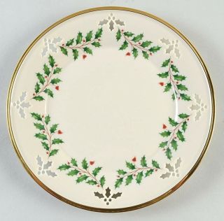 Lenox Holiday (dimension) Pierced Accent Luncheon Plate With Tag Made In Usa