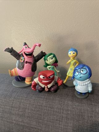 Disney Pixar Inside Out Pvc Cake Topper Toys Figures Joy Saddens Disgust Anger