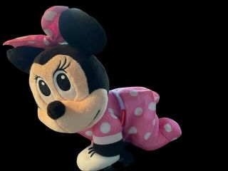 Disney Fisher Price Baby Minnie Mouse Touch N Crawl Plush Toy Musical Ok