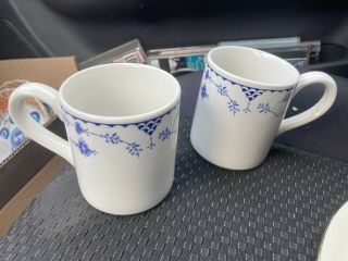 Johnson Brothers Blue Denmark Coffee Mugs Set Of 2 Exc 3.  5” Tall