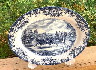 Johnson Brothers Coaching Scenes Oval 14 " Platter - Passing Through