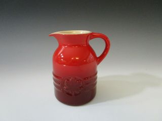 Le Crueset Red Maple Syrup Jug Pitcher 4 Inch 6 Oz