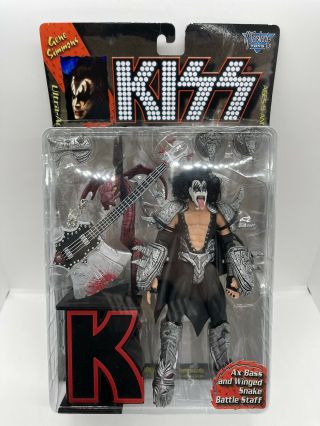 Kiss Gene Simmons Ultra Action Figure 1997 Mcfarlane Toysaxbass & Winged Snakedp