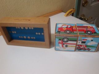 Melissa And Doug Farm Sound Blocks 1196 Pre Owned,  Condition:)