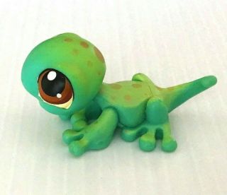 Littlest Pet Shop Gecko 111 Green Authentic Lps Brown Eyes 2006