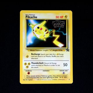 1999 Pokemon - Pikachu 4 Black Star Promo Wotc Lightly Played Lp Vintage