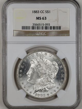 1883 - Cc $1 Morgan Silver Dollar Ms63 Ngc 3566515 - 093