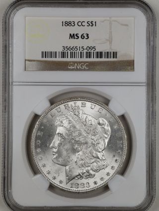 1883 - Cc $1 Morgan Silver Dollar Ms63 Ngc 3566515 - 095