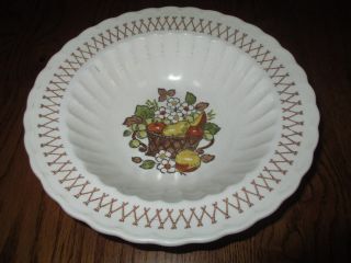 Vtg Metlox Vernon Ware " Fruit Basket " 9 1/8 " Diameter Vegetable Bowl,  1275