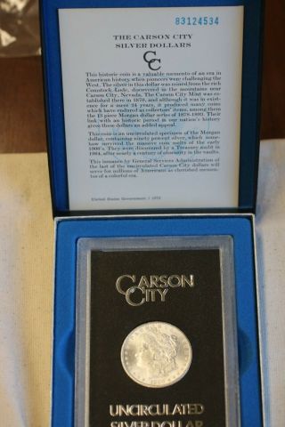 1883 - Cc Carson City Gsa Silver Morgan Dollar