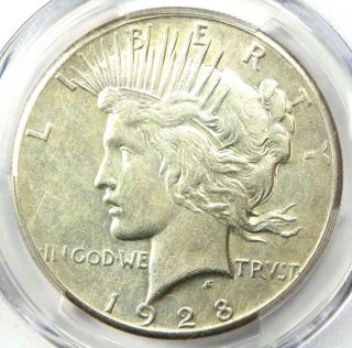 1928 Peace Silver Dollar $1 (1928 - P) - Certified Pcgs Au Detail - Rare Date Coin
