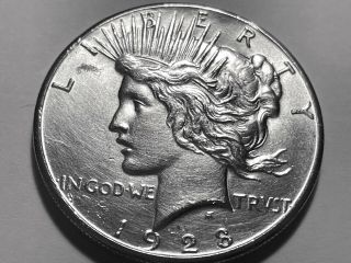 1928 - P Peace Silver Dollar Ch/gem Bu King Of The Peace Dollars