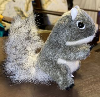 Folkmanis Mini Gray Squirrel Finger Puppet Plush
