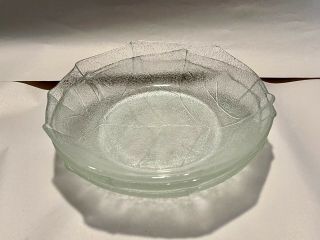 Retired Set Of 3 Clear Glass Coupe Soup Bowl Aspen By Arcoroc
