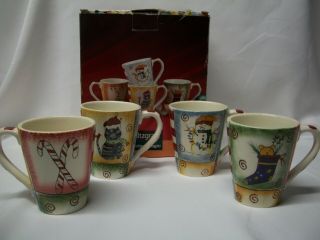 Pfaltzgraff Holiday Magic Set Of 4 Mugs