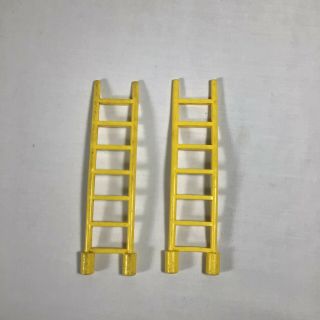 2 Vintage Fisher Price little people yellow 7 - rung ladder for Fire Station 928 2