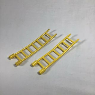 2 Vintage Fisher Price little people yellow 7 - rung ladder for Fire Station 928 3