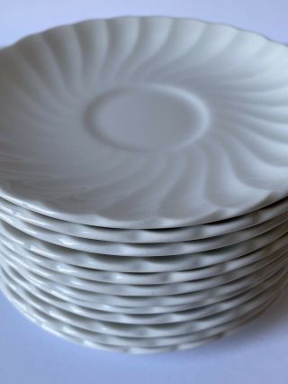 Set Of 12 Johnson Brothers Regency White Saucers Made In England Earthenware