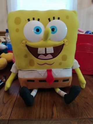 Spongebob Squarepants Sponge Bob Plush Toy Doll 2000 Viacom Colorbok 14 "