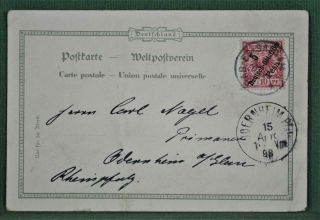 German East Africa Stamp Cover Card 1898 (r87)