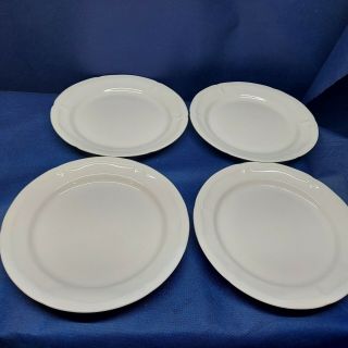 Thomson Pottery " Bianca " Set/4 White Dinner Plates Retired 2021 Euc