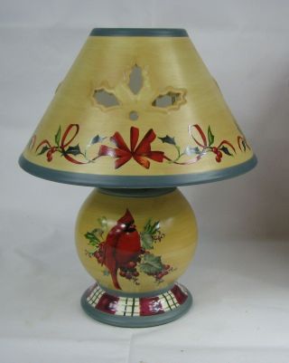 Lenox Winter Greetings Candle Lamp Cardinal Votive For The Holidays W Box