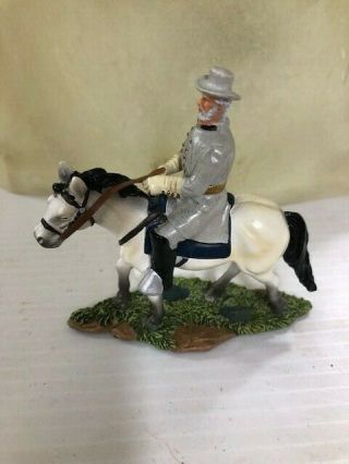 General Robert E.  Lee & Traveller Horse Figurine Metal Cast Heavy Hand Painted