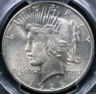 1926 S Peace Dollar Pcgs Ms 64 Crisp Strike And Lustrous White Glow With A Bit