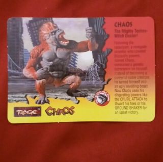1994 Atari Games Primal Rage Trading Card The Destructive Dinos Chaos
