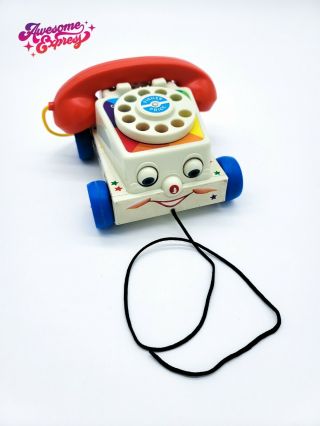 2009 Fisher Price Chatter Phone Telephone Pull Toy With Moving Eyes