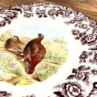 Spode Woodland Red Grouse Game Bird,  England: Salad Plate (s),  7 3/4 