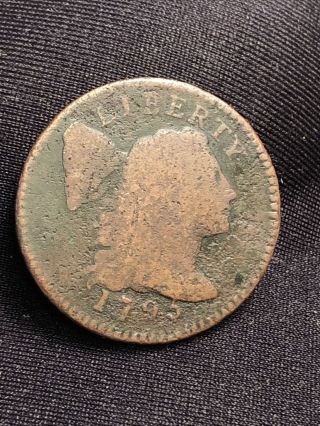 1795 Lettered Edge Liberty Cap Large Cent Only 37k Minted Vg Details