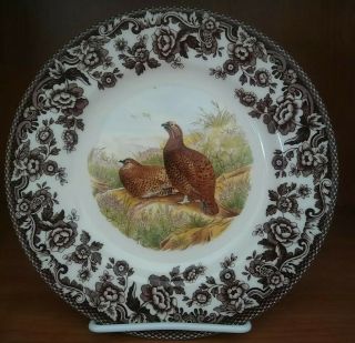 Spode Woodland Red Grouse Game Bird: Salad/appetizer/show Plate Made In England