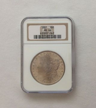 1887 S$1 Morgan Silver Dollar - Ngc Ms 66