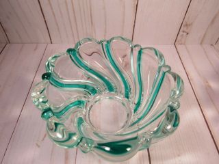 GLASS BOWLS PEPPERMINT SWIRL,  RED AND GREEN,  CANDY - NUT,  MIKASA HOLIDAY CRYSTAL 3