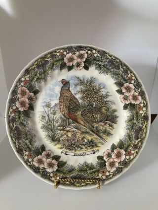 Churchill Myott Factory Pheasant Wildlife Plate “phasiana” England