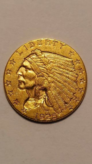1925 - D United States 2 1/2 Dollar Indian Gold Piece