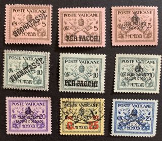 H5/99 Vatican Stamps 9 Overprint On Dues Mint/used A Great Coll