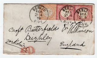 Germany 1878 Berlin - Attractive Franking - Cover To England -