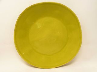 Marin Green By Crate & Barrel Salad Plate All Green Brown Trim B103