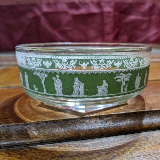 Vintage Wedgewood Green Jasperware Jeanette Hellenic 4 1/2” Snack,  Candy Bowl