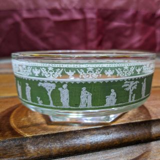 Vintage Wedgewood Green Jasperware Jeanette Hellenic 4 1/2” Snack,  Candy Bowl 2
