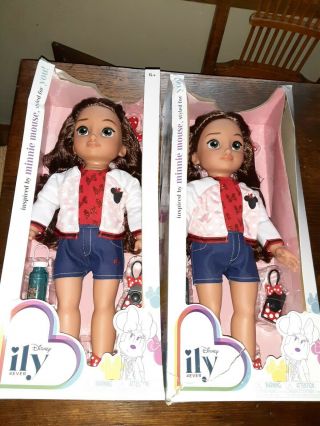 DISNEY ILY 4EVER ILY INSPIRED BY MINNIE MOUSE 18” DOLL.  2 dolls 3