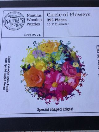 Nautilus Wooden Jigsaw Puzzles Circle Of Flowers