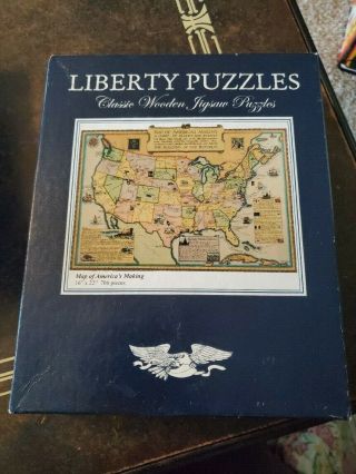 Liberty Wooden Puzzle Map Of America 