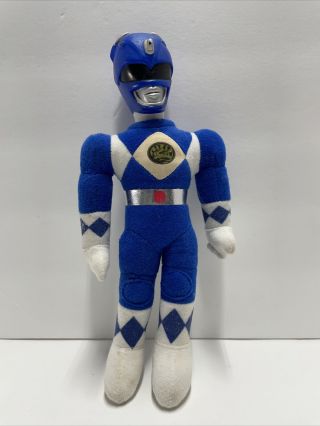 Vintage Bandai 12” Blue Power Ranger Plush Doll