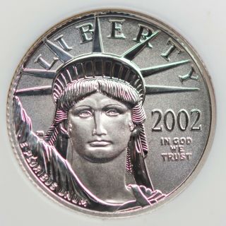 2002 $10 Platinum 1/10 Oz Liberty American Eagle NGC MS 70 2