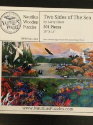 Nautilus Wooden Jigsaw Puzzles.  Two Sides Of The Sea