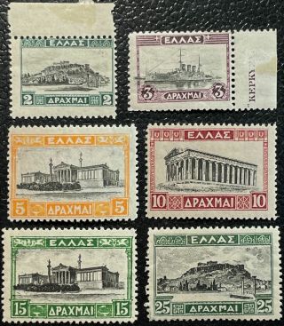 Greece Mh Sc 329 - 34 1927 Issue